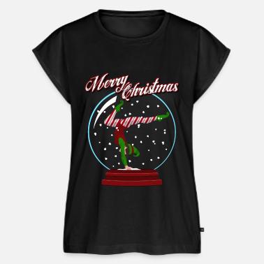 Snow Globe Elf' Women's Rolled Sleeve T 